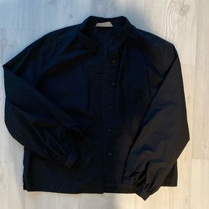 Everlane cotton balloon sleeve button down blouse